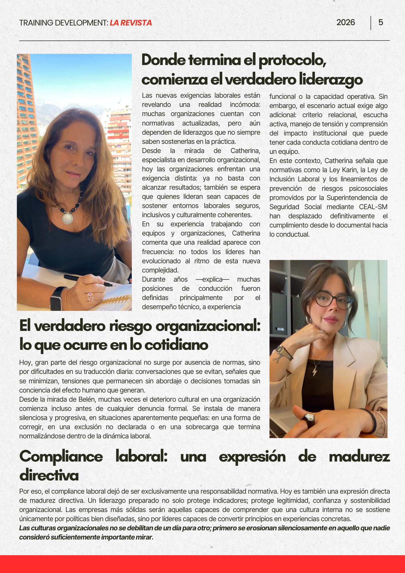 Donde termina el Protocolo y Comienza el verdadero Liderazgo, página 1